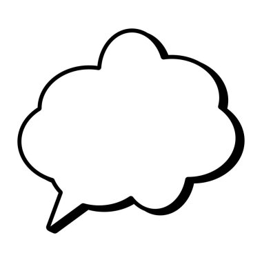 Konuşma balonu ikonu. Düz dizayn. İzole edilmiş beyaz arkaplan