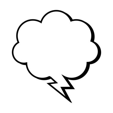 Konuşma balonu ikonu. Düz dizayn. İzole edilmiş beyaz arkaplan