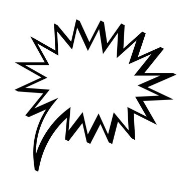 Konuşma balonu ikonu. Düz dizayn. İzole edilmiş beyaz arkaplan