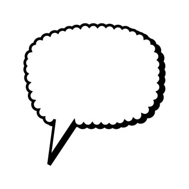 Konuşma balonu ikonu. Düz dizayn. İzole edilmiş beyaz arkaplan