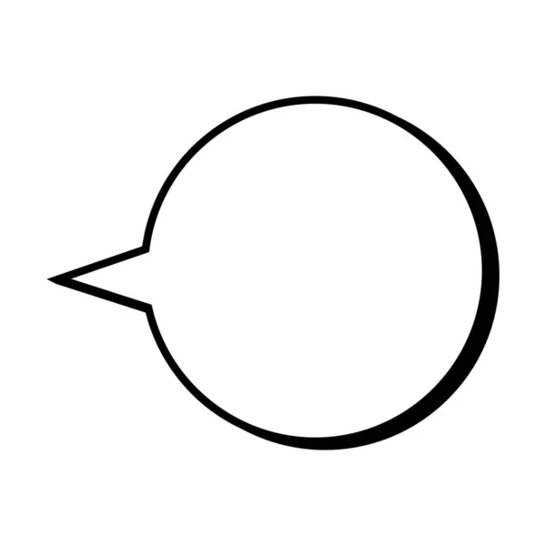 Значок Речевого Пузыря Плоский Дизайн Изолированный Белый Фон — стоковый вектор