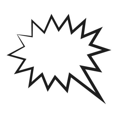 Konuşma balonu ikonu. Düz dizayn. İzole edilmiş beyaz arkaplan