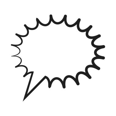 Konuşma balonu ikonu. Düz dizayn. İzole edilmiş beyaz arkaplan