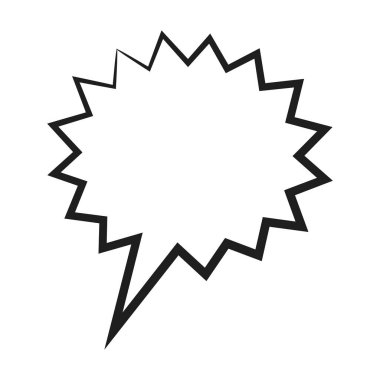 Konuşma balonu ikonu. Düz dizayn. İzole edilmiş beyaz arkaplan