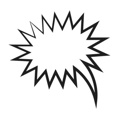 Konuşma balonu ikonu. Düz dizayn. İzole edilmiş beyaz arkaplan