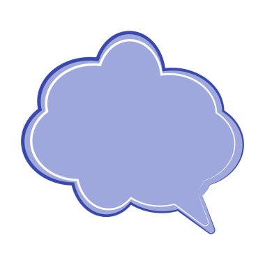 Konuşma balonu ikonu. Düz dizayn. İzole edilmiş beyaz arkaplan