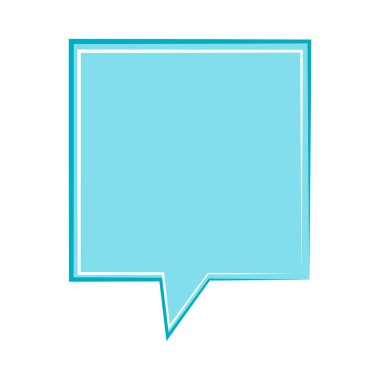 Konuşma balonu ikonu. Düz dizayn. İzole edilmiş beyaz arkaplan