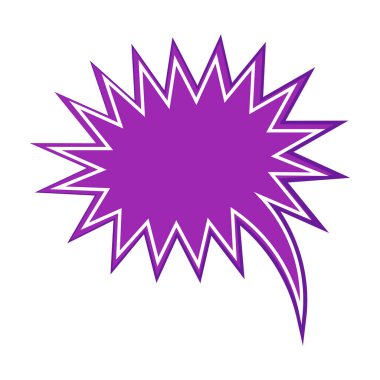 Konuşma balonu ikonu. Düz dizayn. İzole edilmiş beyaz arkaplan