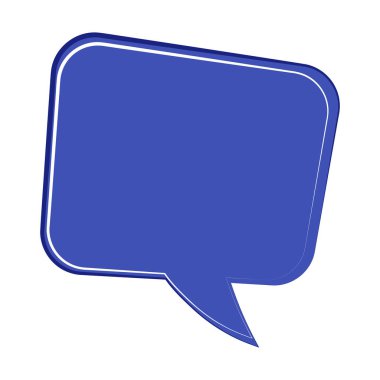 Konuşma balonu ikonu. Düz dizayn. İzole edilmiş beyaz arkaplan