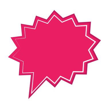 Konuşma balonu ikonu. Düz dizayn. İzole edilmiş beyaz arkaplan