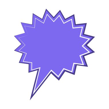 Konuşma balonu ikonu. Düz dizayn. İzole edilmiş beyaz arkaplan