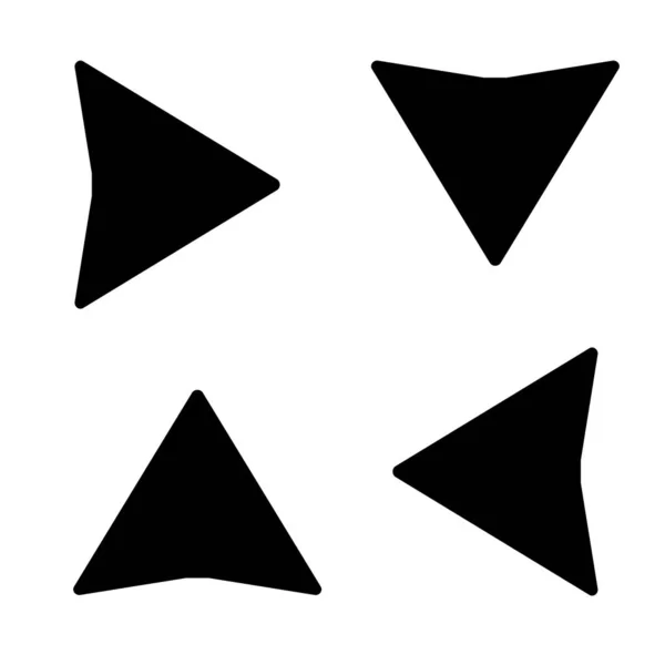 黒いフラットアイコン シンボル サインの矢印セット アローアイコン ウェブデザインのためのベクトルアロー — ストックベクタ