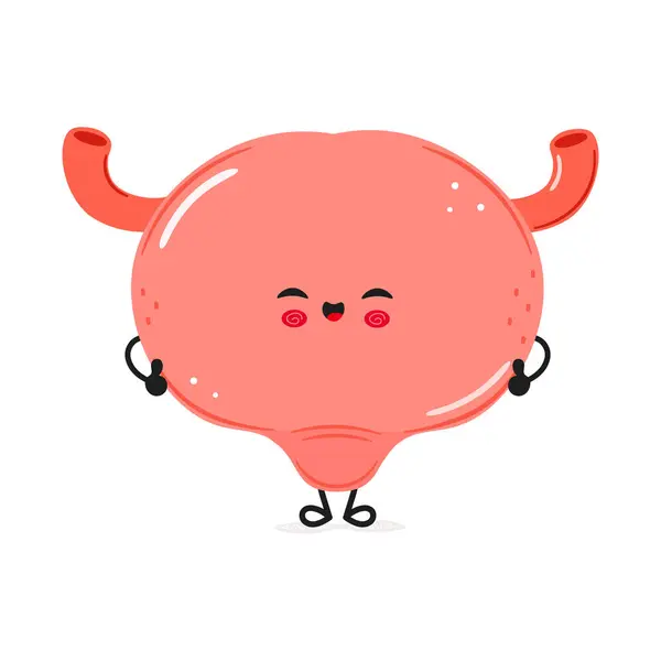 Персонаж Мочевого Пузыря Векторный Рисунок Иконки Персонажа Карикатуры Кавайи Изолированный Лицензионные Стоковые Иллюстрации