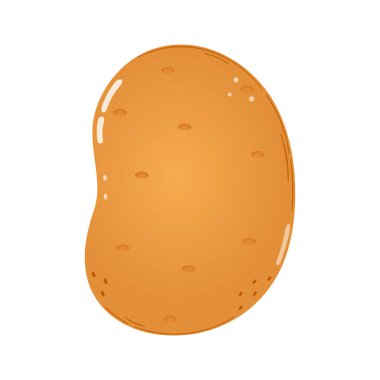 Sevimli komik Patates karakteri. Vektör el çizimi çizgi film kawaii karakter çizimi simgesi. Beyaz arka planda izole edilmiş. Mutlu Patates Karakteri Konsepti