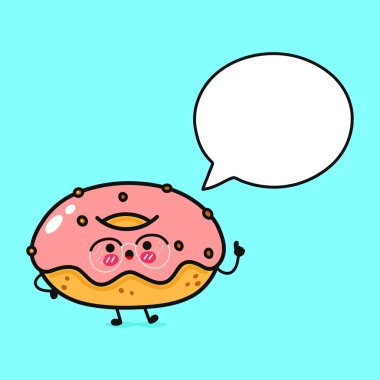 Sevimli bir çizgi film karakteri, gözlüklü, düşünce baloncuklu, ve hepsi canlı bir deniz mavisi arkaplanını işaret ediyor..