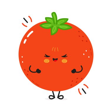 Tapılası bir domates karakteri, kişiliği var, gülümsüyor ve mutlu görünüyor. Çeşitli yaratıcı projeler için uygun.