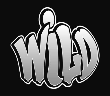 Gümüş renkli graffiti harfleri. 