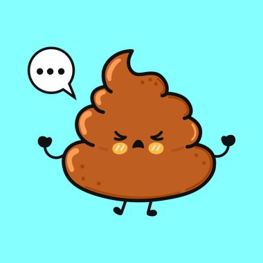 Konuşma balonlu bir çizgi film karakteri, açık mavi arka planda kızgın bir yüz ifadesi gösteriyor..