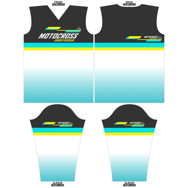 Progettare Vestito Sublimazione Maglia Tema Motocross Design Jersey Pronto Stampa — Vettoriale Stock