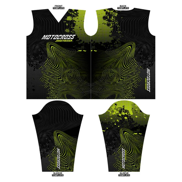 Progettare Vestito Sublimazione Maglia Tema Motocross Design Jersey Pronto Stampa — Vettoriale Stock