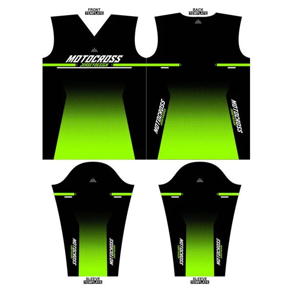 Zaprojektuj Strój Sublimacyjny Lub Koszulkę Dla Motocrossa Gotowy Druku Projekt — Wektor stockowy
