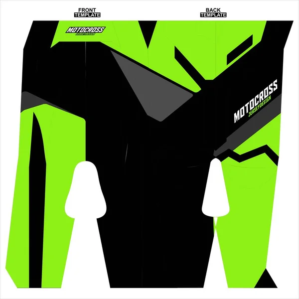 Print Ready Sublimation Motocross Pants Design — Stock Vector