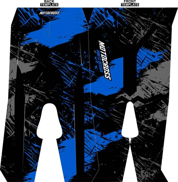 Print Ready Sublimation Motocross Pants Design — Stock Vector