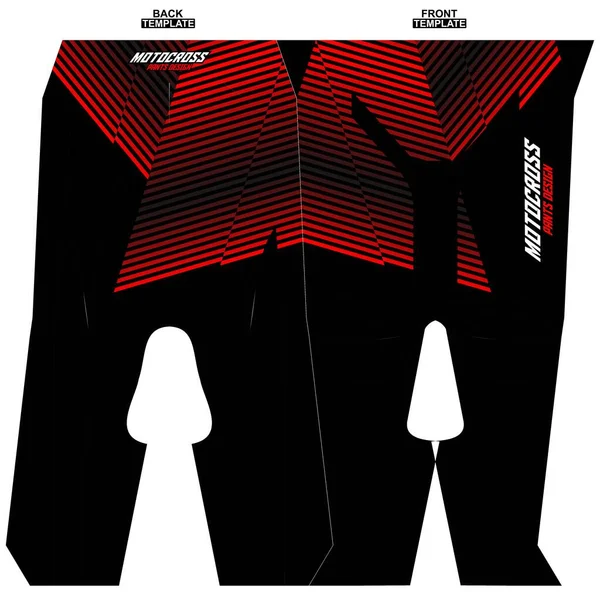 Projekt Spodni Motocross Sublimacji Gotowych Druku — Wektor stockowy