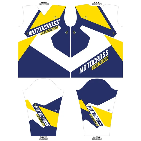 Diseñar Traje Sublimación Jersey Para Tema Motocross Diseño Jersey Listo — Archivo Imágenes Vectoriales