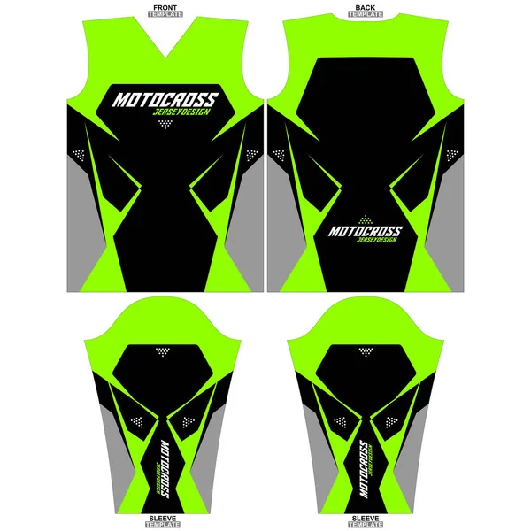 Projete Uma Roupa Sublimação Camisa Para Tema Motocross Design Jersey —  Vetores de Stock