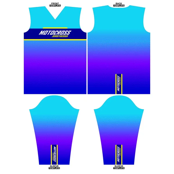 Projete Uma Roupa Sublimação Camisa Para Tema Motocross Design Jersey —  Vetores de Stock