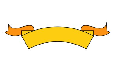 sarı kurdele çerçeve dekoratif simge