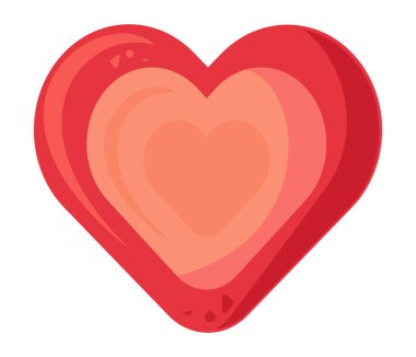 Tatlı kırmızı kalp konfeti ikonu