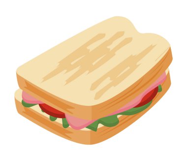 Taze lezzetli sandviç kahvaltı ikonu