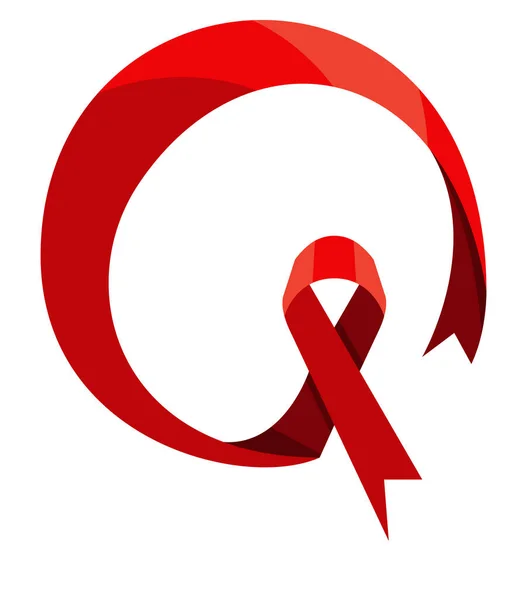 World Aids Day Ribbon Campaign Icon — Stock Vector