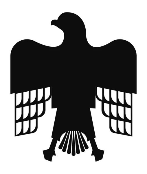 Uae Eagle Emblem Silhouette Icon — Stock Vector