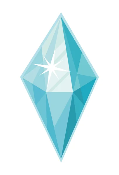 Blauer Diamant Edelstein Luxus Ikone — Stockvektor