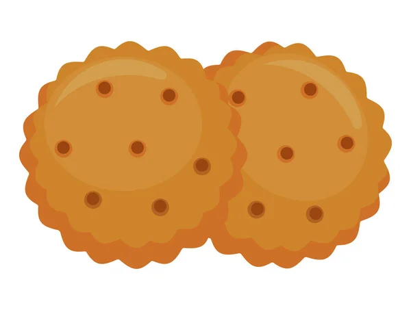 Köstliche Süße Plätzchen Bäckerei Symbol — Stockvektor