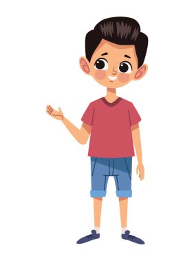 Sevimli küçük çocuk karakteri kurtarıyor.