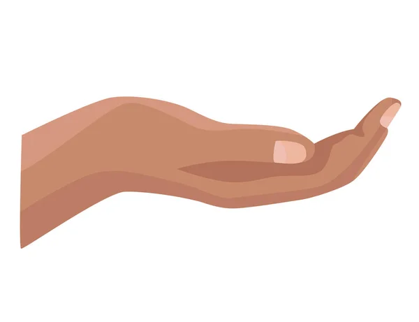 Hand Human Receiving Gesture Icon — Stock Vector