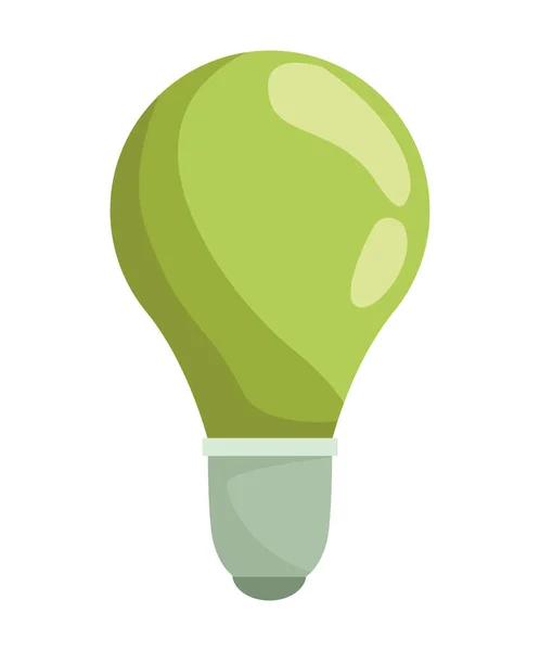 绿色灯泡生态装置图标 — 图库矢量图片