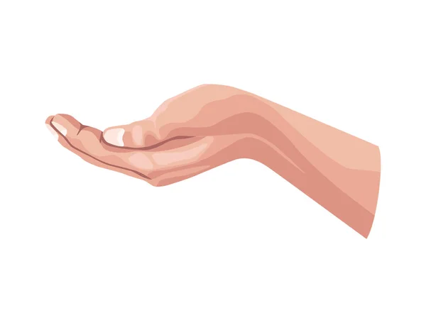 Hand Human Receiving Gesture Icon — Stock Vector