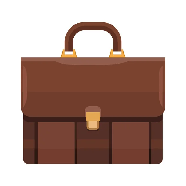 Handle Portfolio Briefcase Isolated Icon — Stock Vector