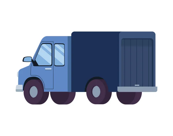 Синій Транспорт Вантажівки Ізольована Іконка — стоковий вектор