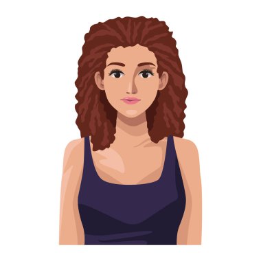 Genç kızıl saçlı, gülümseyen bir kadın.