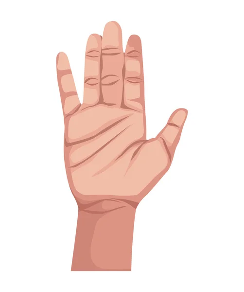 Значок Жеста Остановки Руки Человека — стоковый вектор