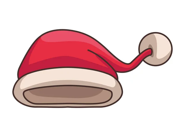 Frohe Weihnachten Weihnachtsmann Hut Symbol — Stockvektor
