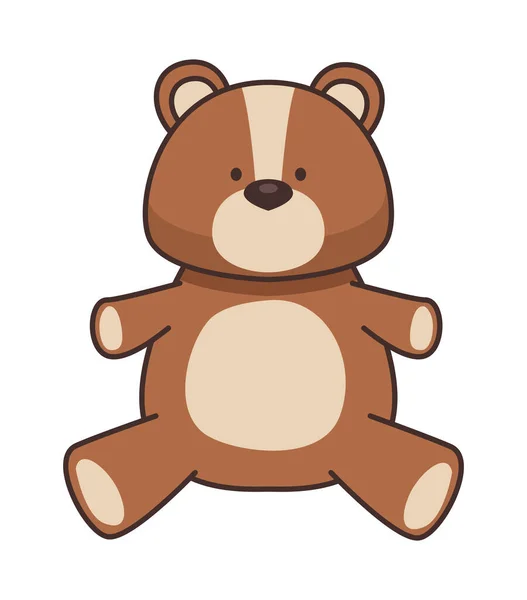 Bear Teddy Plüschtier Symbol — Stockvektor
