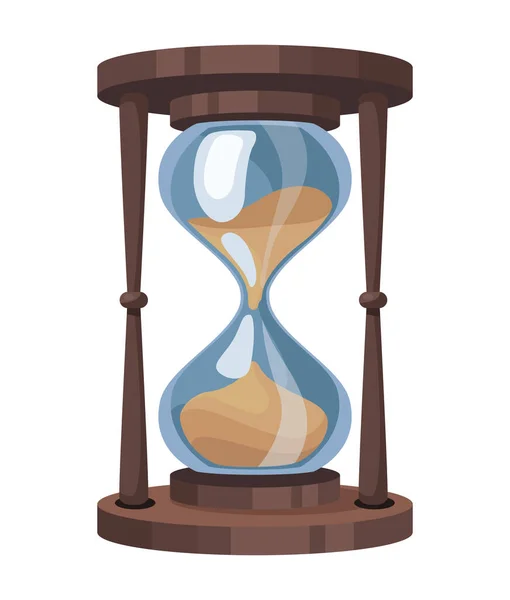 Hourglass Sand Timer Isolated Icon — Stock Vector