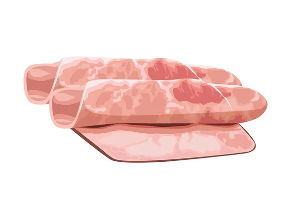 Ikon Produk Daging Ham Babi - Stok Vektor